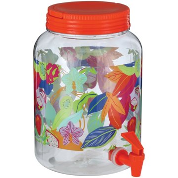 Destination Holiday Sun Tea Jug - Floral Orange, 5.3 L