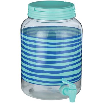 Destination Holiday Sun Tea Jug - Blue Teal Wavy, 5.3 L
