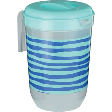 Destination Holiday Pitcher - Blue Teal Wavy, 4.4 L