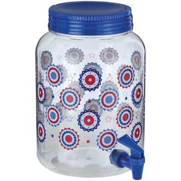Destination Holiday Sun Tea Jug - Patriotic Fans, 5.3 L