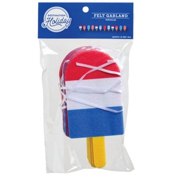 Destination Holiday Felt Popsicles Garland, 10''