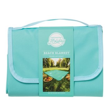 Destination Holiday Foldable Beach Blanket - Teal, 59'' x 78.7''
