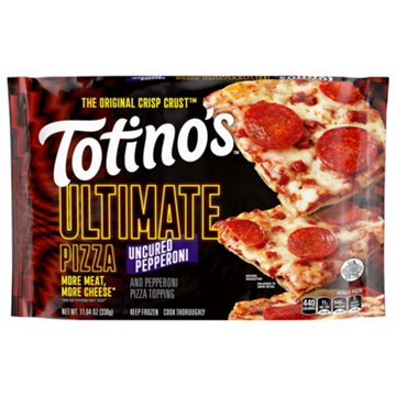 Totino's Ultimate Uncured Pepperoni Frozen Pizza, 11.64 oz