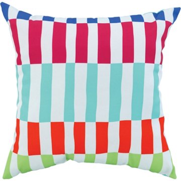 Destination Holiday Blue Texas Floral & Block Outdoor Pillow, 18''