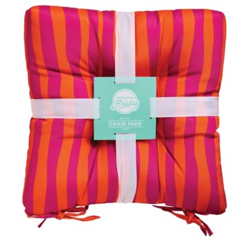 Destination Holiday Pink & Orange Wavy Outdoor Chairpad, 17 in, 2 pk