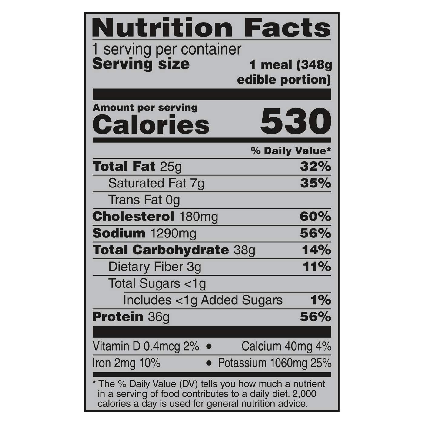 Banquet Mega Meats 36g Protein Original Crispy Chicken Frozen Meal; image 2 of 3