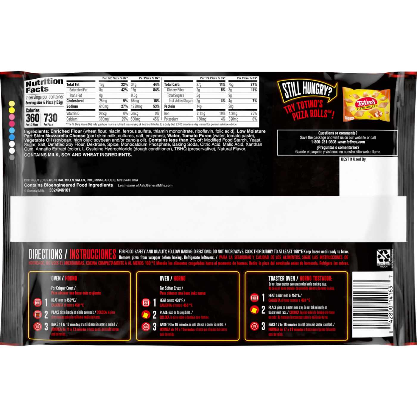 Totino's Ultimate Extra Cheese Frozen Pizza; image 3 of 4