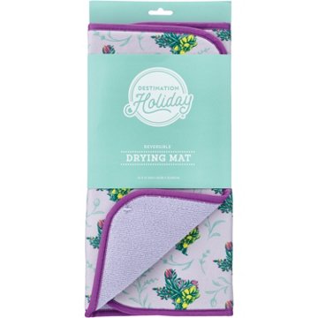 Destination Holiday Easter Reversible Drying Mat - Floral Texas, 14" x 21"