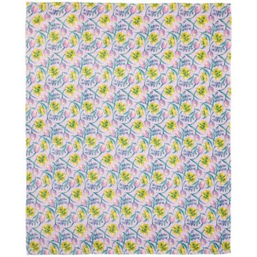 Destination Holiday Easter Throw Blanket - Spring Florals, 50" x 60"