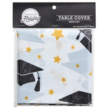 Destination Holiday Graduation 2026 Grad Cap Table Cover, 54" x 102"