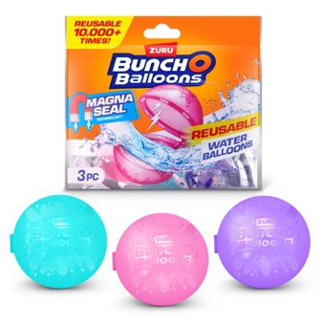 Zuru Bunch O Balloons Reusable Water Balloons - Assorted Colors, 3 pk