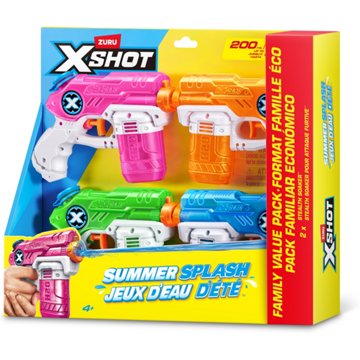 Zuru XSHOT Summer Splash Water Blasters, 4 pk