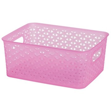 our goods Weave Storage Bin - Pink, 4 L, 9.6" x 7.3" x 4"