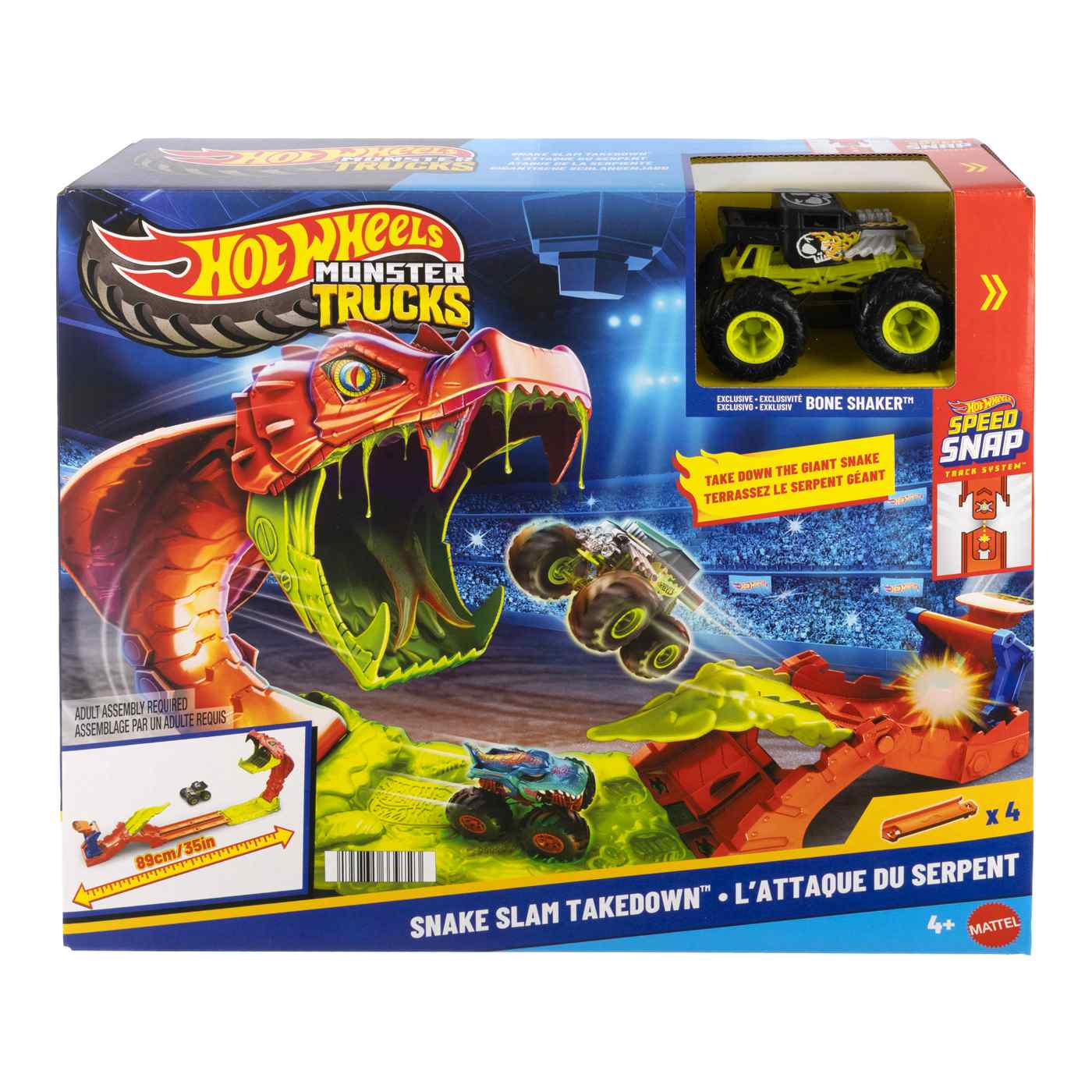 Hot Wheels Monster Trucks Snake Slam Takedown Playset; image 2 of 2