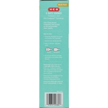 H-E-B 6 Days Sooner Pregnancy Test, 5 ct