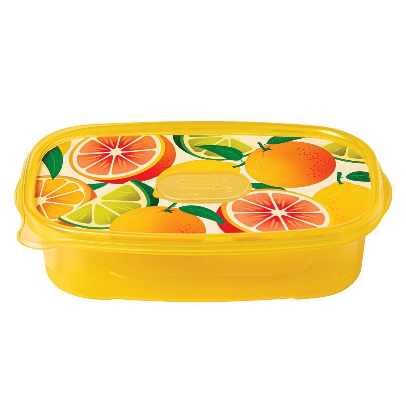 H-E-B Texas Tough Large Rectangle Food Storage Container - Yellow, 5 pk; image 1 of 5