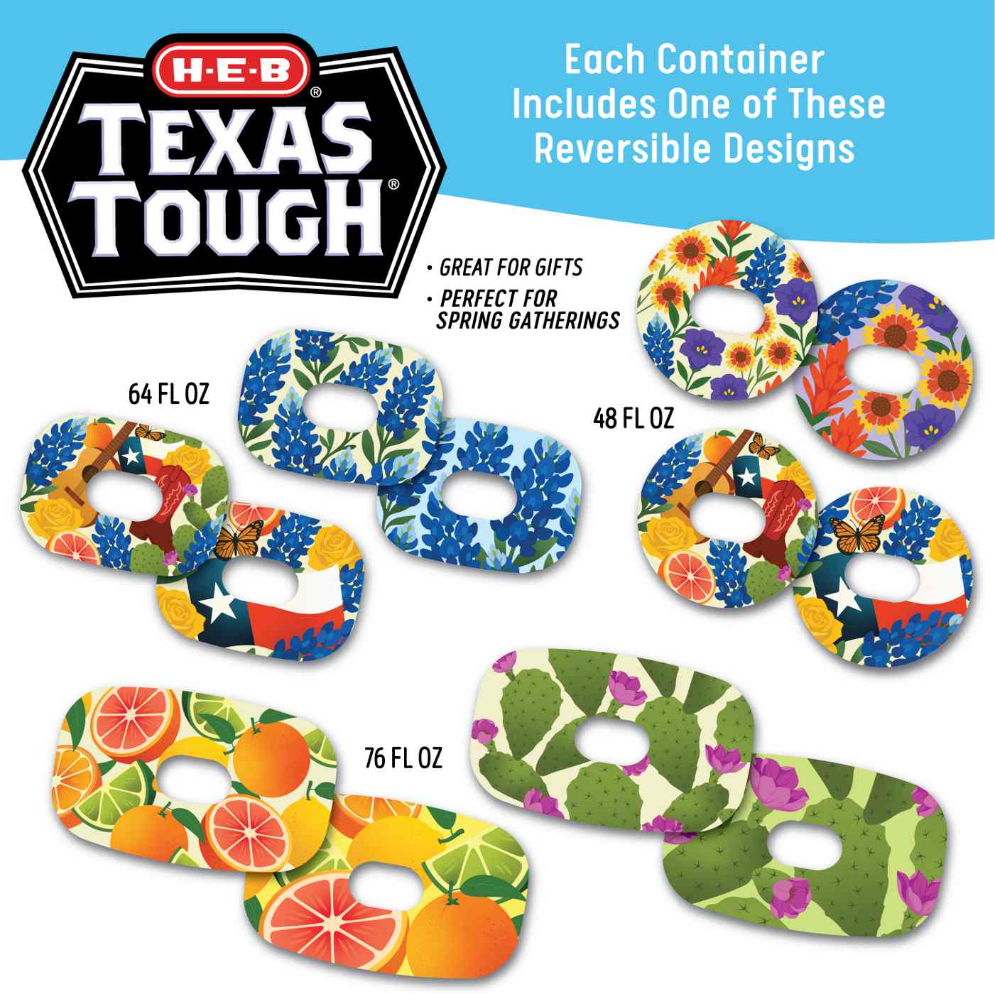 H-E-B Texas Tough Large Rectangle Food Storage Container - Yellow, 5 pk; image 5 of 5