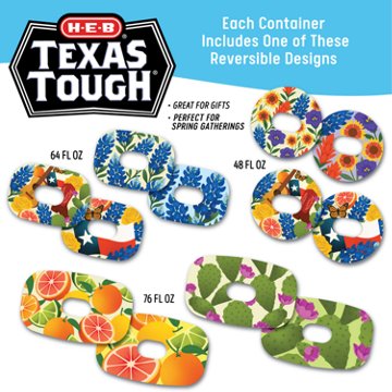 H-E-B Texas Tough Large Rectangle Food Storage Container - Yellow, 5 pk, 76 oz