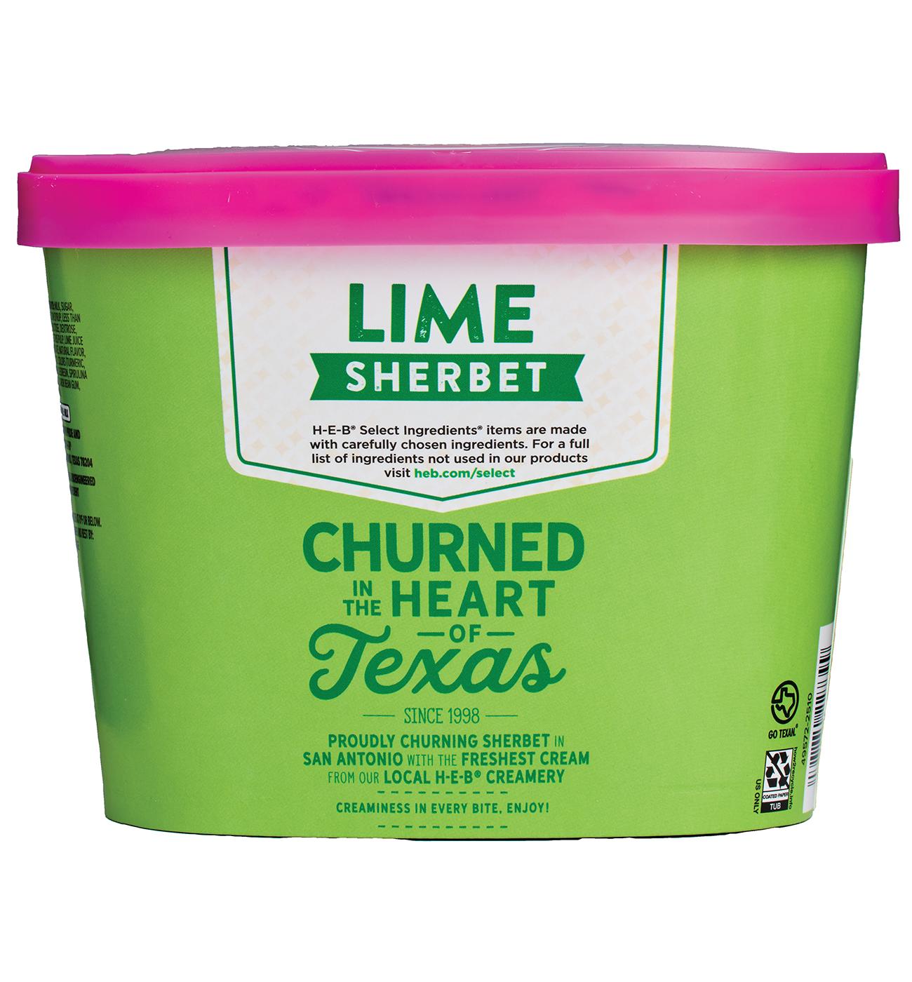 H-E-B Creamy Creations Lime Sherbet; image 2 of 4
