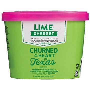 H-E-B Creamy Creations Lime Sherbet, 1/2 gal