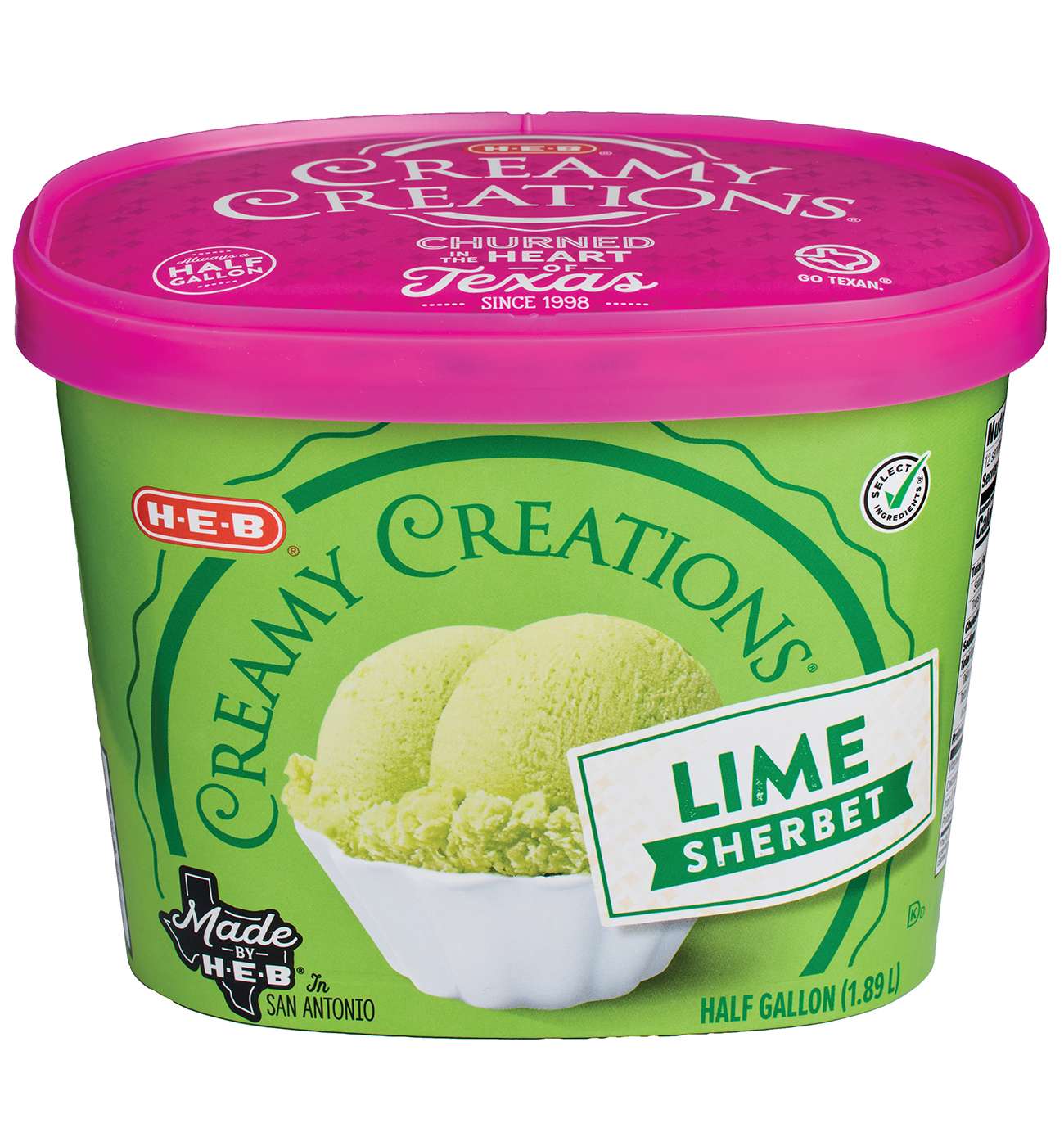 H-E-B Creamy Creations Lime Sherbet; image 4 of 4