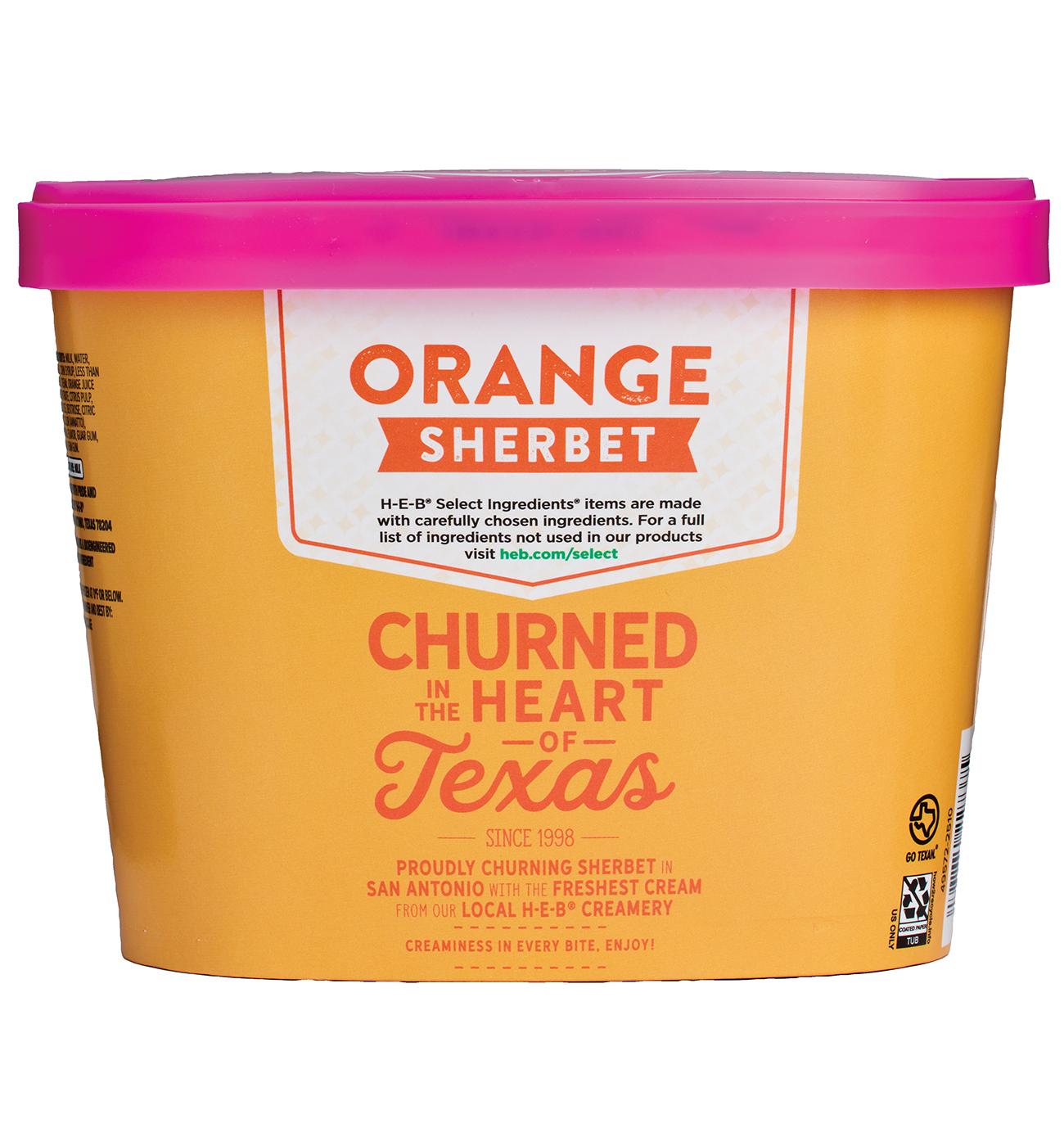 H-E-B Creamy Creations Orange Sherbet; image 3 of 4