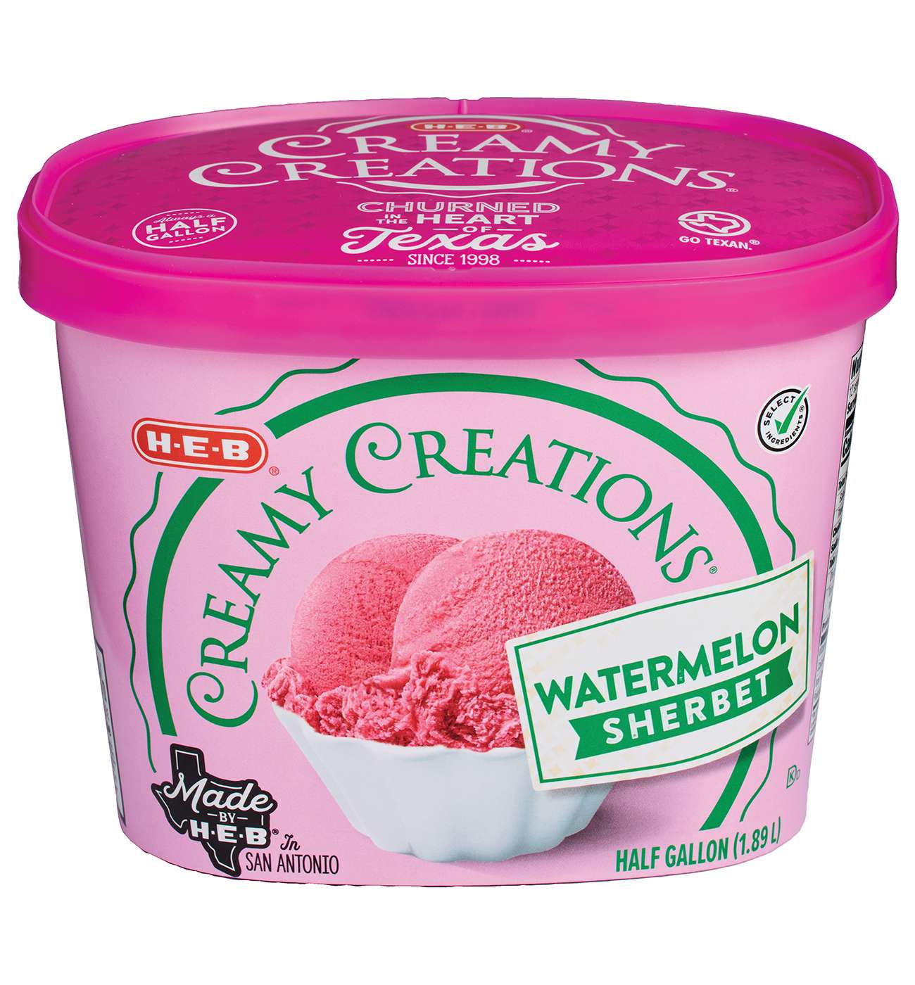 H-E-B Creamy Creations Watermelon Sherbet; image 4 of 4