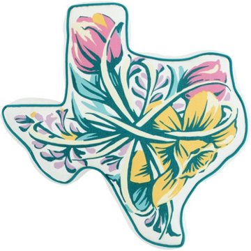 Destination Holiday Texas Shaped Floral Easter Decorative Throw Pillow, 14" x 14"