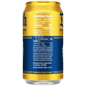 Liquid Death Dead Billionaire Black Tea Lemonade 6 pk Cans
