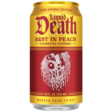 Liquid Death Rest In Peach Flavored Black Tea 6 pk Cans
