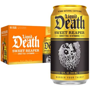 Liquid Death Sweet Reaper Black Sweet Tea 6 pk Cans