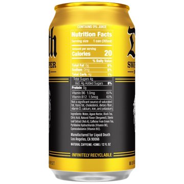 Liquid Death Sweet Reaper Black Sweet Tea 6 pk Cans