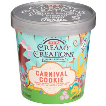 H-E-B Creamy Creations Carnival Cookie Ice Cream
