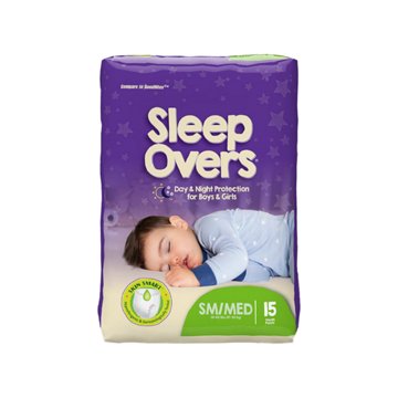 SleepOvers Youth Pants, Small - Medium (38-65 lb), 15 ct