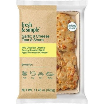 Fresh & Simple Garlic & Cheese Tear & Share Bread, 11.46 oz