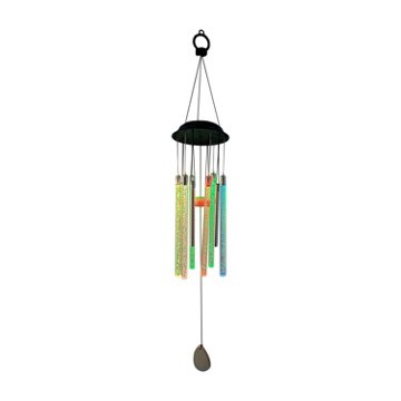 Destination Holiday Solar RGB Hanging Icicle Wind Chime