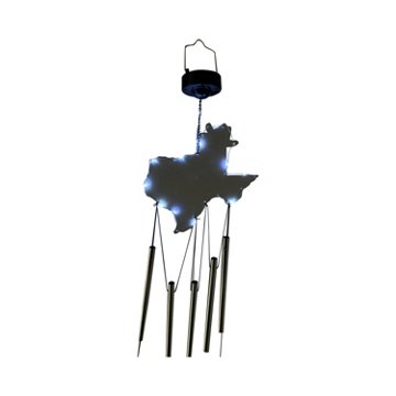 Destination Holiday Texas Solar Wind Chime