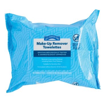Hill Country Fare Water-Proof Makeup Remover Cleansing Facial Towelettes, 40 ct
