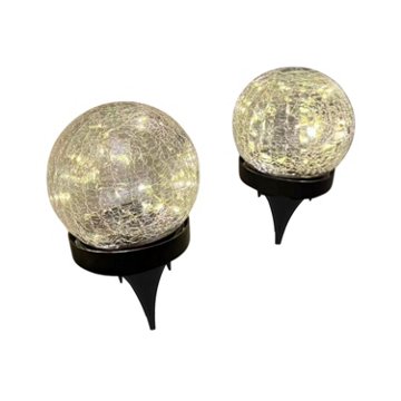 Destination Holiday Solar Crackle Balls, 2 pk