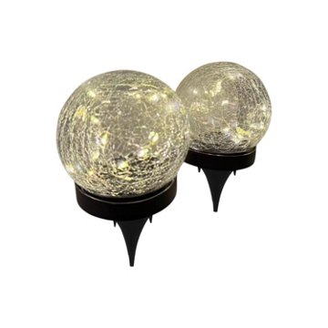 Destination Holiday Solar Crackle Balls, 2 pk