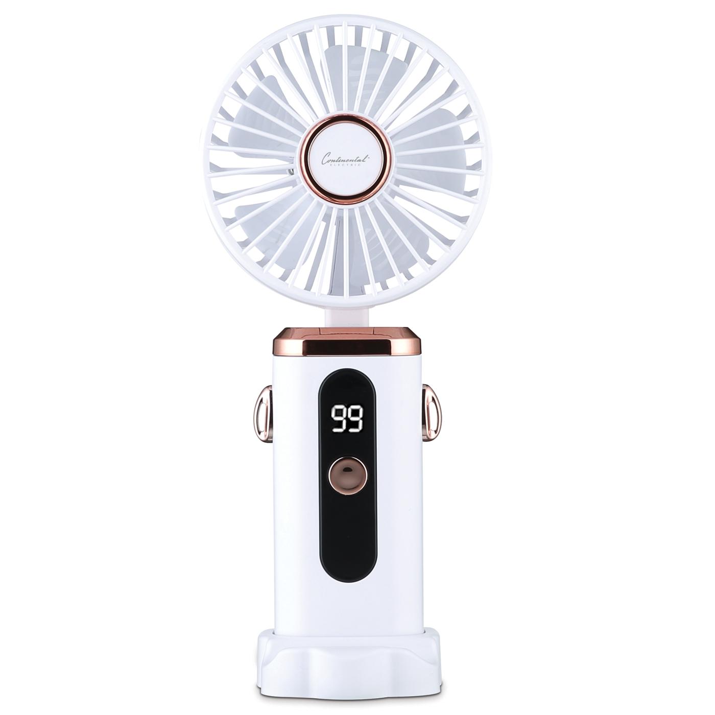 CE North America Handheld Rechargeable Fan; image 1 of 4
