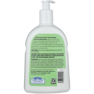 Hill Country Fare Face & Body Moisturizing Lotion - Normal to Dry Skin, Fragrance Free