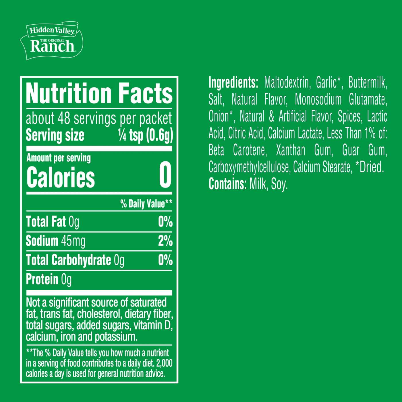 Hidden Valley Original Ranch Garlic Ranch Seasoning Dressing and Recipe ...