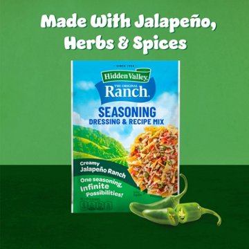 Hidden Valley Original Ranch Creamy Jalapeno Ranch Seasoning Dressing & Recipe Mix, 1 oz