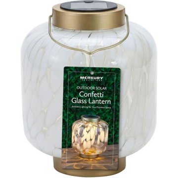 Merkury Innovations Confetti Glass Lantern