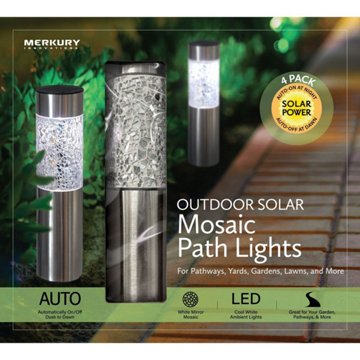 Merkury Innovations Mosaic Tube Stake Lights
