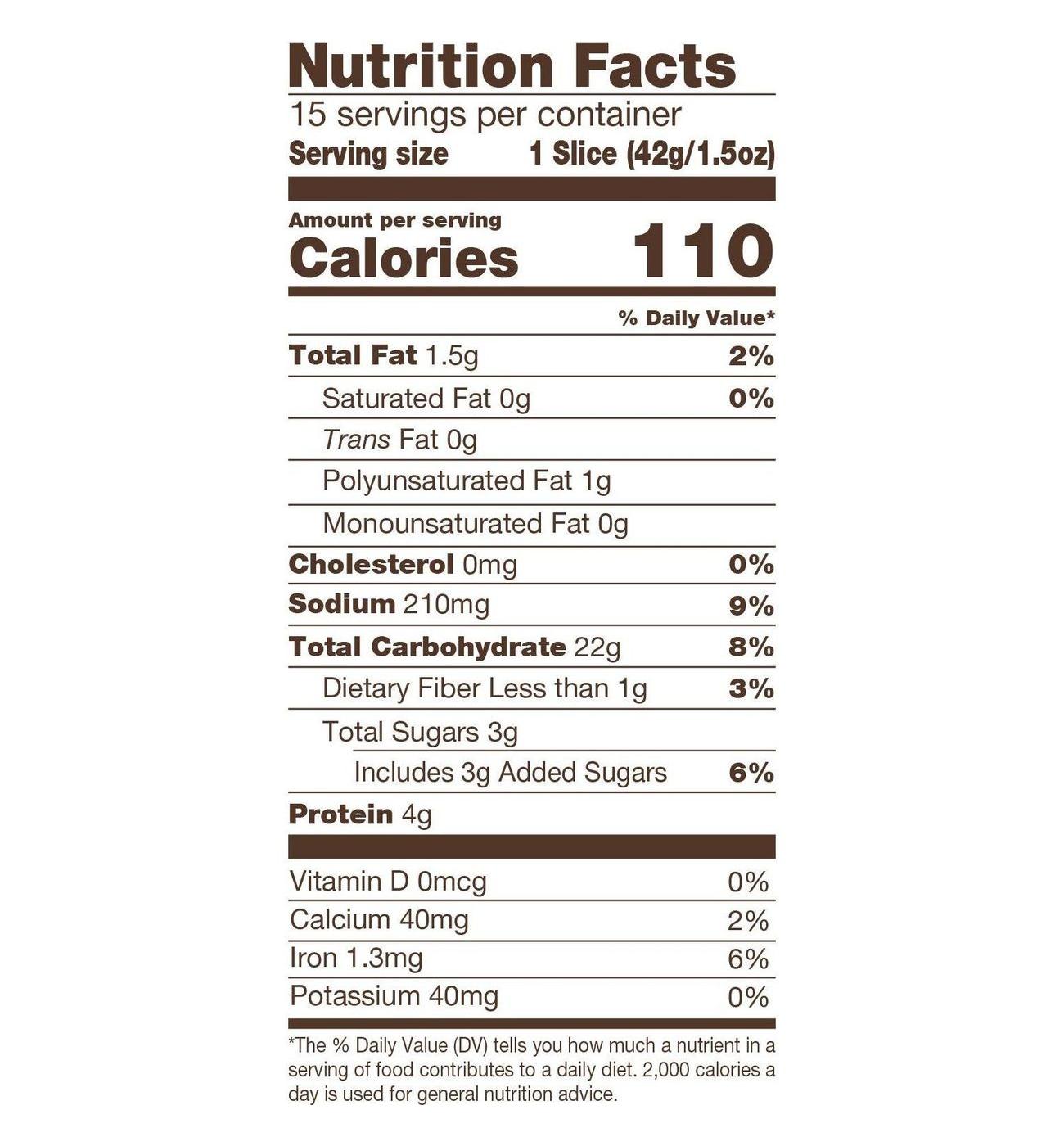 Nature's Own Perfectly Crafted Italian Herb Thick Sliced Bread; image 3 of 3