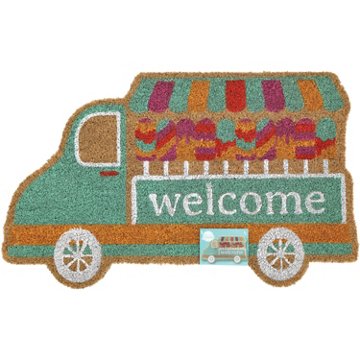 Destination Holiday Welcome Ice Cream Truck Coir Mat, 18'' x 30''