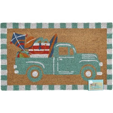 Destination Holiday Summer Truck Coir Mat, 18'' x 30''