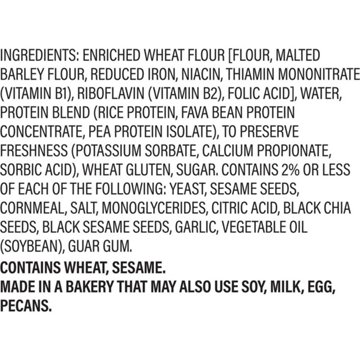 Thomas' High Protein 21g Pre-Sliced Everything Bagels, 4 ct